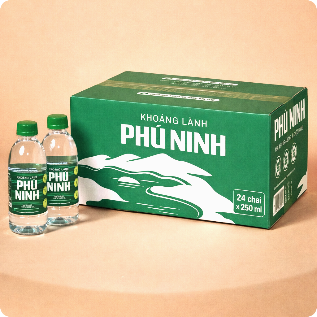 250ml Phu Ninh Mineral Water (24 bottles/per box)