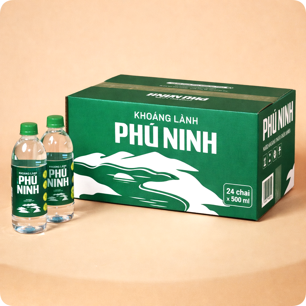 Nước Khoáng Phú Ninh Chai 500ml (24 chai/thùng)