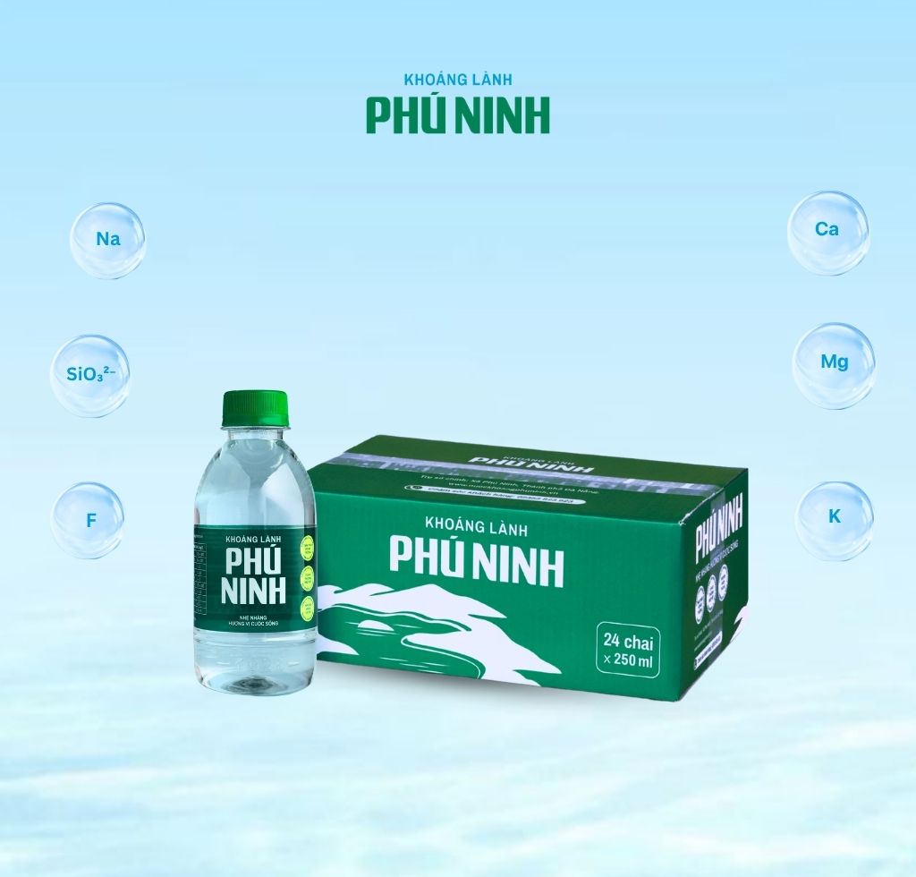 Nước Khoáng Phú Ninh Chai 250ml (24 chai/thùng)