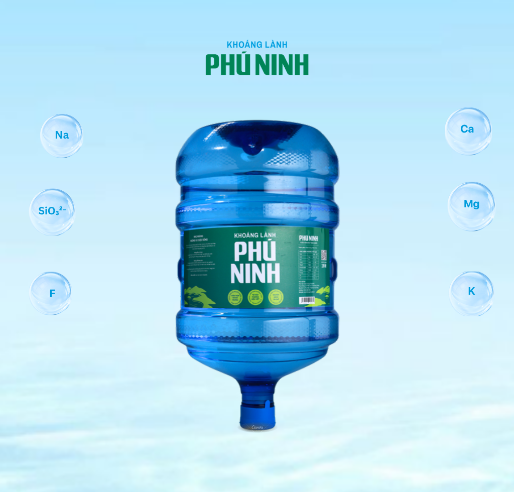 Nước Khoáng Phú Ninh Bình 19L không vòi