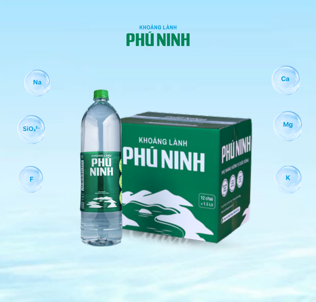 Nước Khoáng Phú Ninh Chai 1.5L (12 chai/thùng)