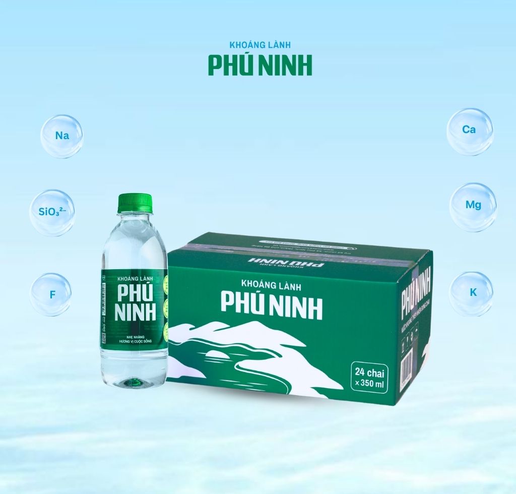 350ml Phu Ninh Mineral Water (24 bottles/per box)